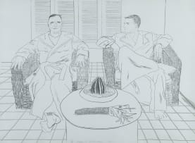 David Hockney; Christopher Isherwood and Don Bachardy (S.A.C. 186)