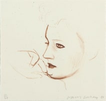 David Hockney; Celia Looks (from A Series of Hand Drawn Lithographs from 1979-80) (M.C.A.T. 247)