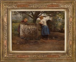 Frans Oerder; Twee Kinderin bij Waterput (Two Girls at a Well)