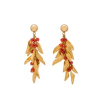 21k yellow gold drop earrings