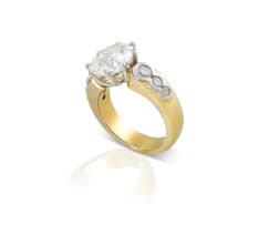 18k and platinum two-tone diamond ring