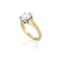 18k yellow gold and platinum diamond ring