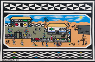 Esther Mahlangu; Ndebele Village