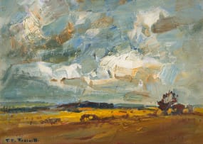 Titta Fasciotti; Landscape with Clouded Sky