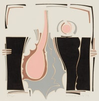 Ernst de Jong; Untitled (Abstract in Peach and Grey)