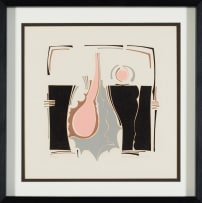 Ernst de Jong; Untitled (Abstract in Peach and Grey)