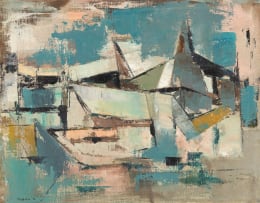 Taffy (Matthew) Whippman; Boats in a Harbour