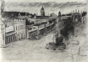 Helen Timm; A view down Bathurst Street, Makhanda