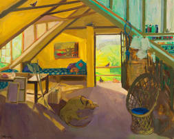 Marjorie Wallace; Sunny Morning in the Loft