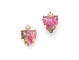 18k yellow gold tourmaline earrings