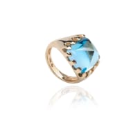 14k yellow gold topaz ring