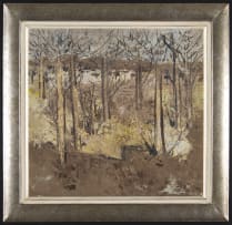 Gordon Vorster; Landscape with Trees and a Distant Herd of Wildebeest