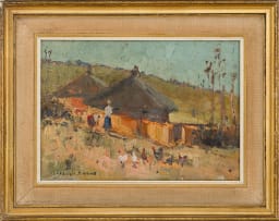 Adriaan Boshoff; Home with Figures and Chickens