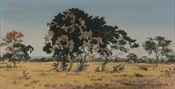Erich Mayer; Landscape with Trees