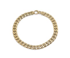 9k yellow gold Cuban link necklace