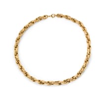 9k yellow gold twisted rope necklace