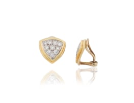 18k yellow gold diamond earrings