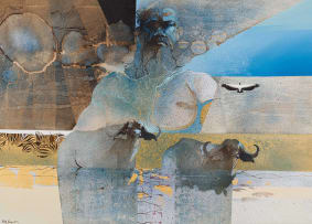 Keith Joubert; Figure with Wildlife