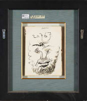 Pablo Picasso; Tête (Head) (recto and verso)