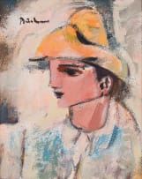 Carl Büchner; Man with Orange Hat