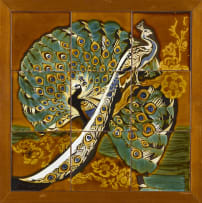 Sammy Liebermann; Peacock tiles, nine piece panel