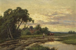 Henry Hillingford Parker; The Setting Sun, Sonning, Berkshire