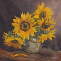 Emily Isabel Fern; Sunflowers in a Vase