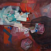 Hannes du Plessis; Untitled (Abstract in Red)