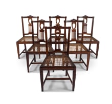 Harlequin set of six Cape Neo-Classical stinkwood side chairs, late 18th century