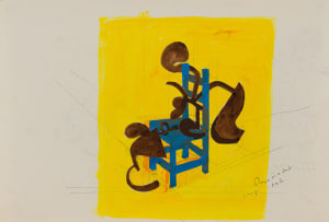 Walter Battiss; Presence on a Chair; Shape on a Seat; Shape on a Seat no.2, three