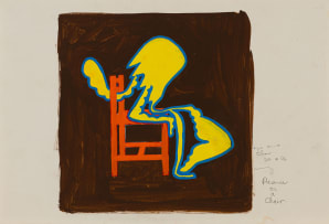 Walter Battiss; Presence on a Chair; Shape on a Seat; Shape on a Seat no.2, three