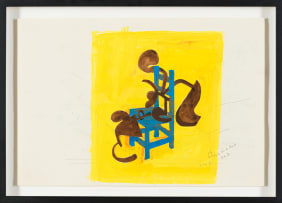 Walter Battiss; Presence on a Chair; Shape on a Seat; Shape on a Seat no.2, three