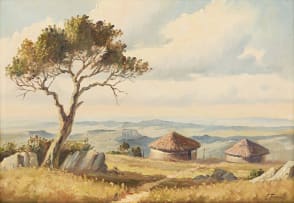 Christopher Tugwell; Landscape with Huts