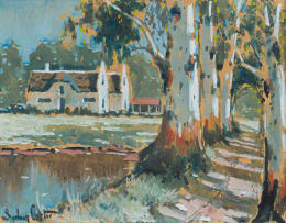 Sydney Carter; House with Bluegum Trees