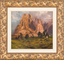 Otto Klar; Mountain Landscape with Cottage