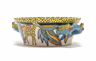 Ardmore Ceramic Studio; Dish with handles and giraffe motif