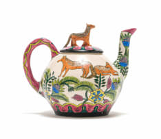 Bonakele (Bonnie) Ntshalintshali; Teapot with jackal and flower motif