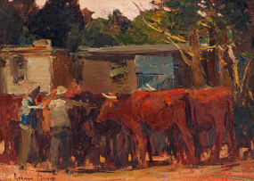 Adriaan Boshoff; Herders with Cattle