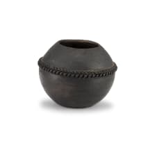 Nesta Nala; Pit-fired earthenware pot with relief patterns