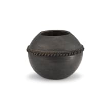 Nesta Nala; Pit-fired earthenware pot with relief patterns