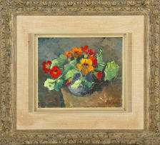 Hennie Niemann Snr; Nasturtiums in a Vase