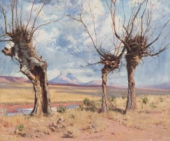 Willem Hermanus Coetzer; Bare Trees with Distant Mountains