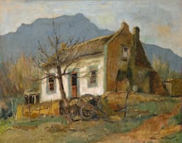 Terence McCaw; Cape Cottage with Wagon