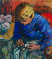 Hennie Niemann Snr; Woman Sewing