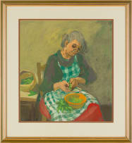 Marjorie Wallace; Shelling Peas (recto); Tea Time (verso)