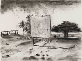 William Kentridge; Landscape with Billboard