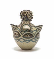 Dinah Molefe; Double-spouted vessel with incised and relief decoration