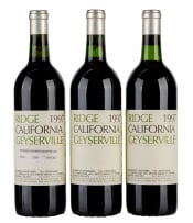 Ridge Vineyards; Geyserville; 1997; 3 (1 x 3); 750ml