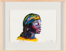 Nelson Makamo; Untitled (Woman with Eyes Closed)
