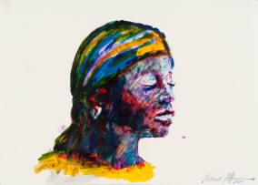 Nelson Makamo; Untitled (Woman with Eyes Closed)